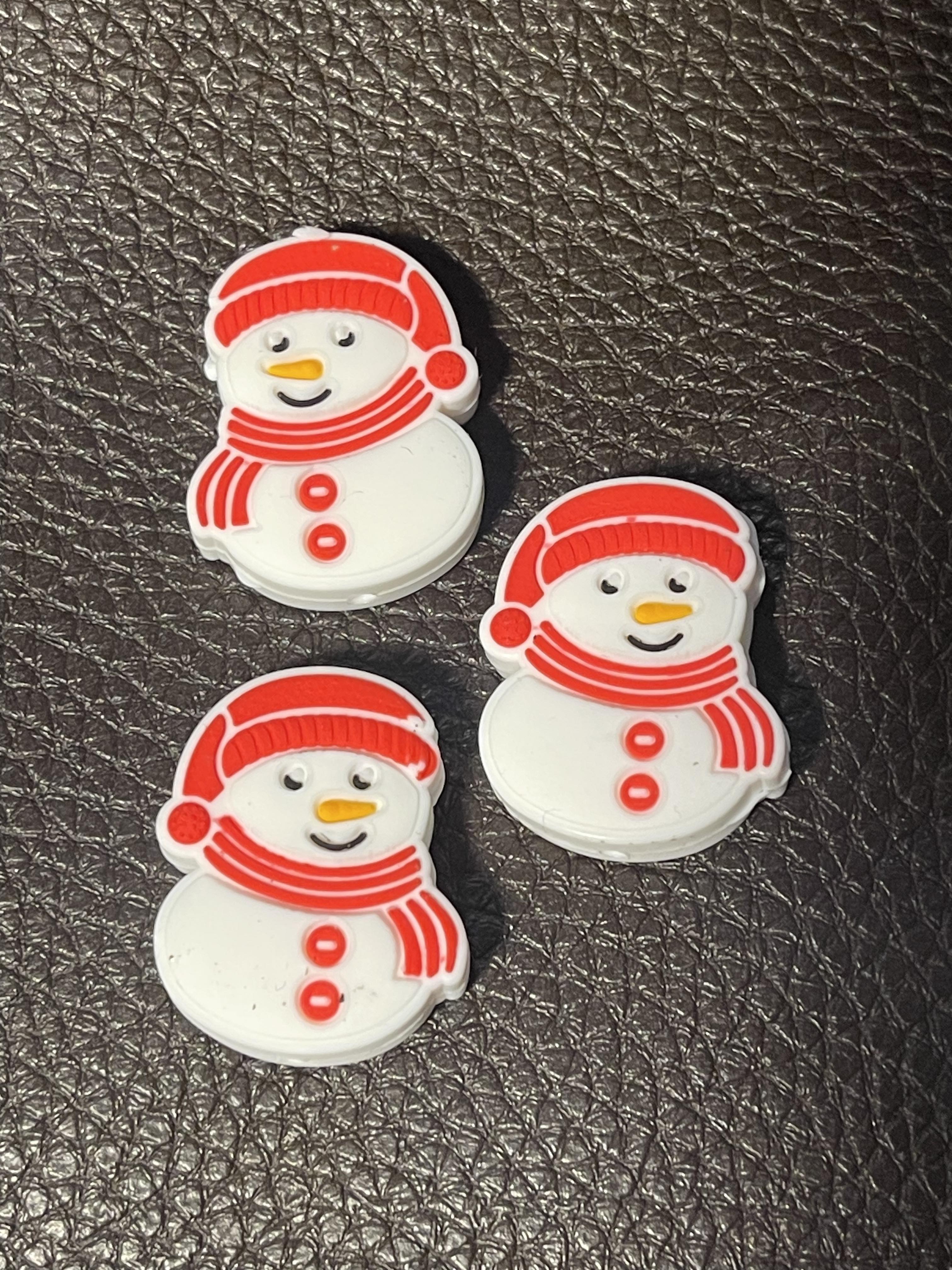 Snowman silicone focal for beadable items