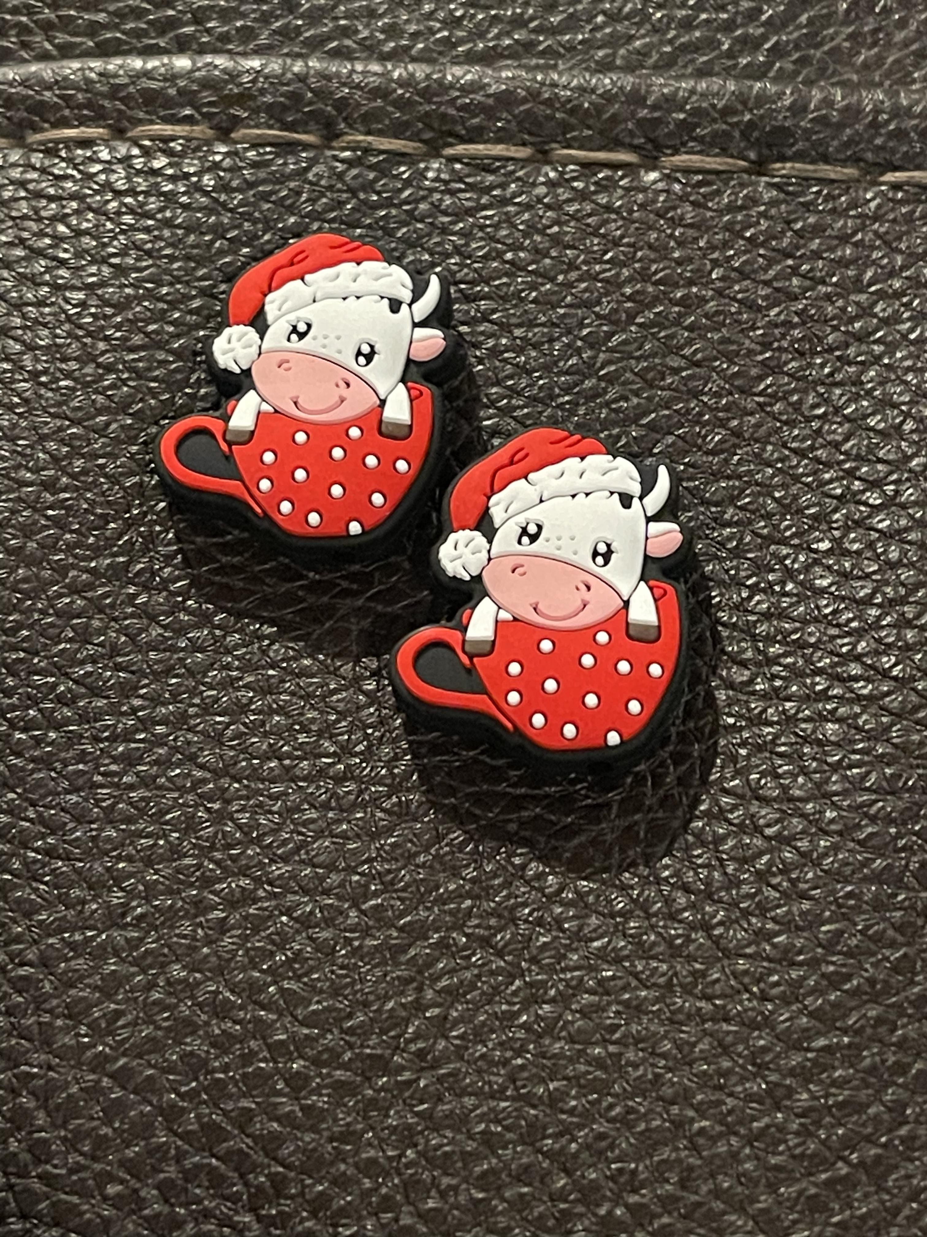Christmas cow silicone focal, for beadable items like pens