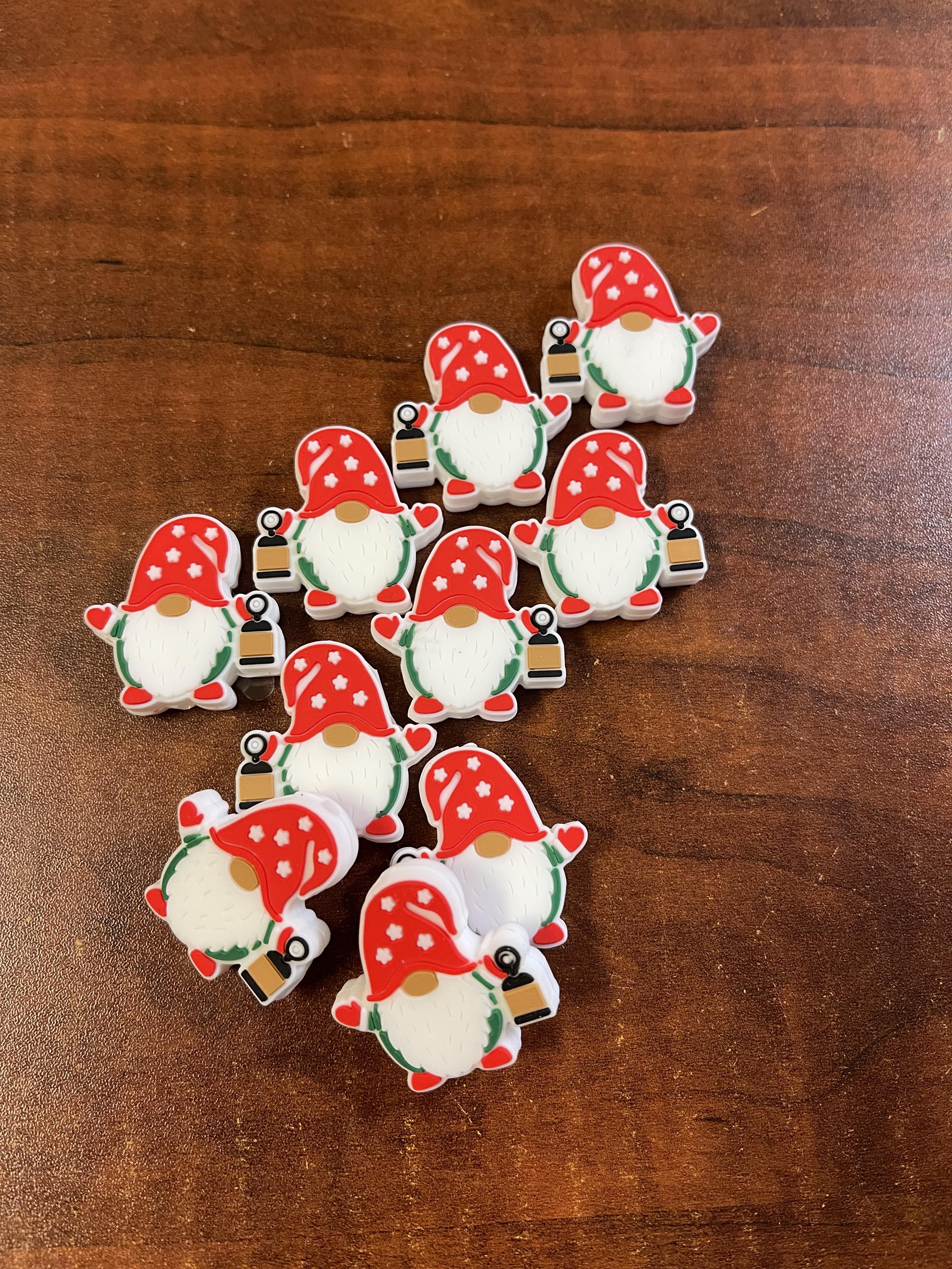 Christmas gnomes silicone focal for beadable items
