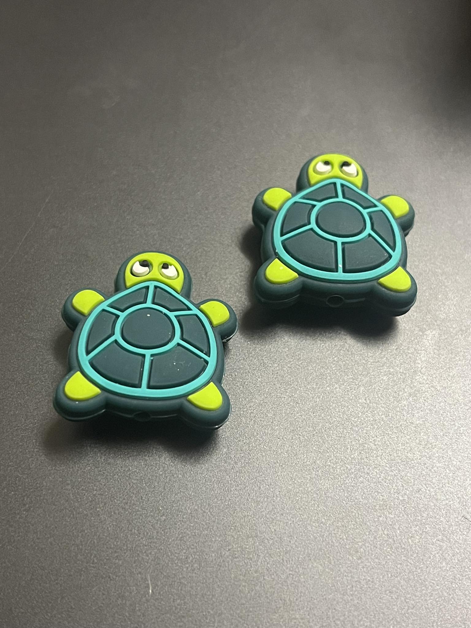 Turtle silicone focal, for beadable items like pens