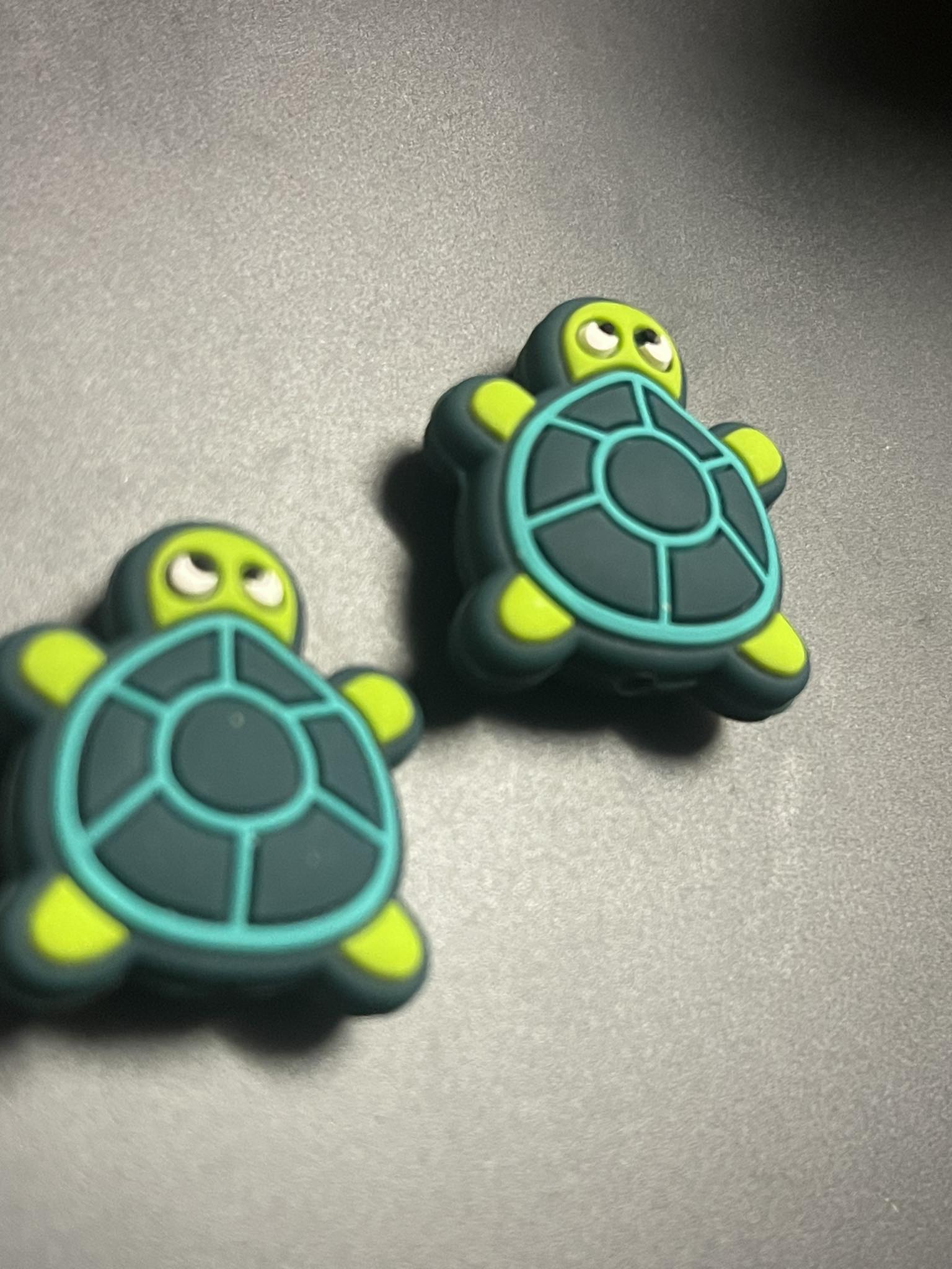 Turtle silicone focal, for beadable items like pens