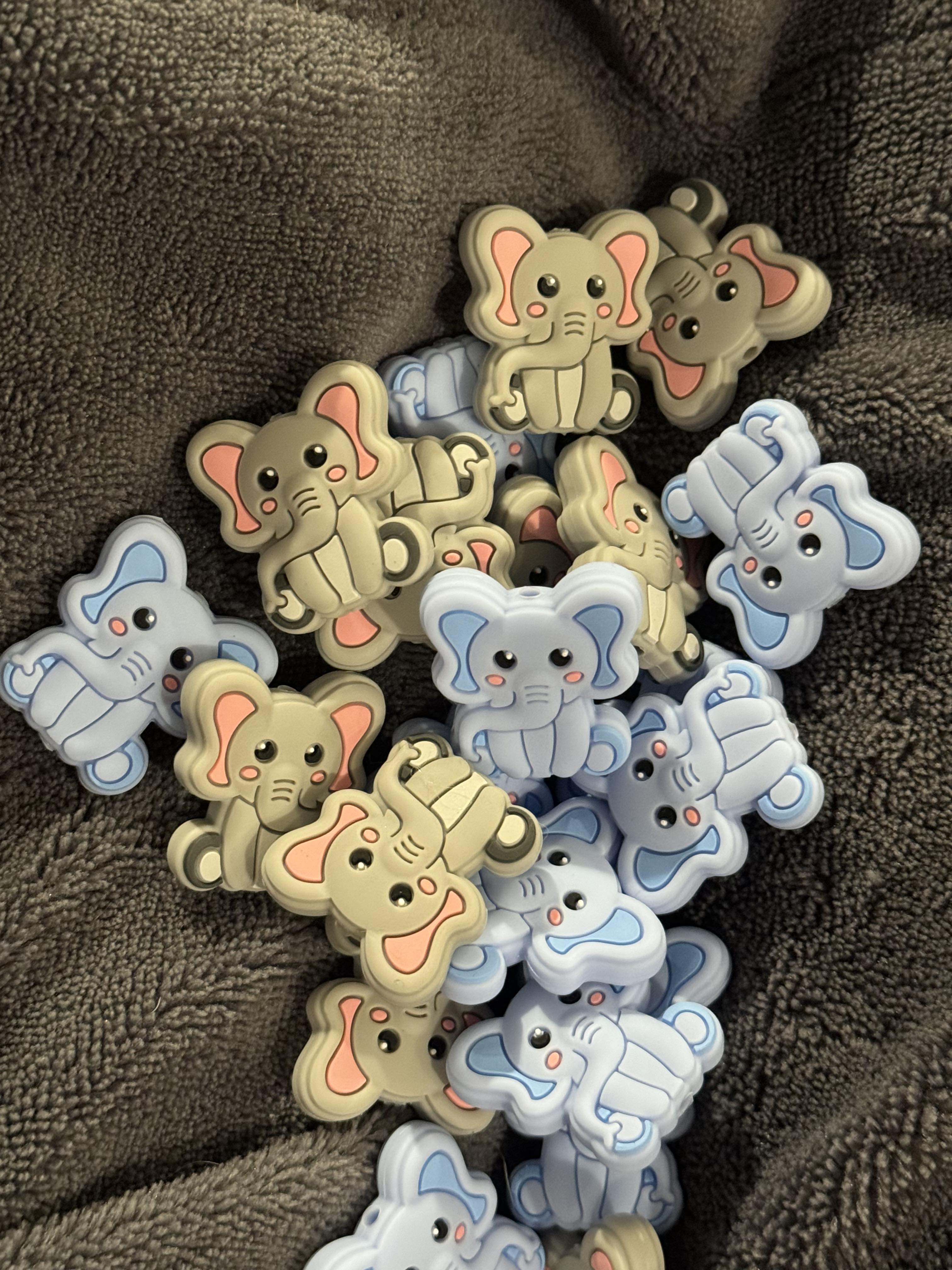 Elephant silicone focal for beadable items