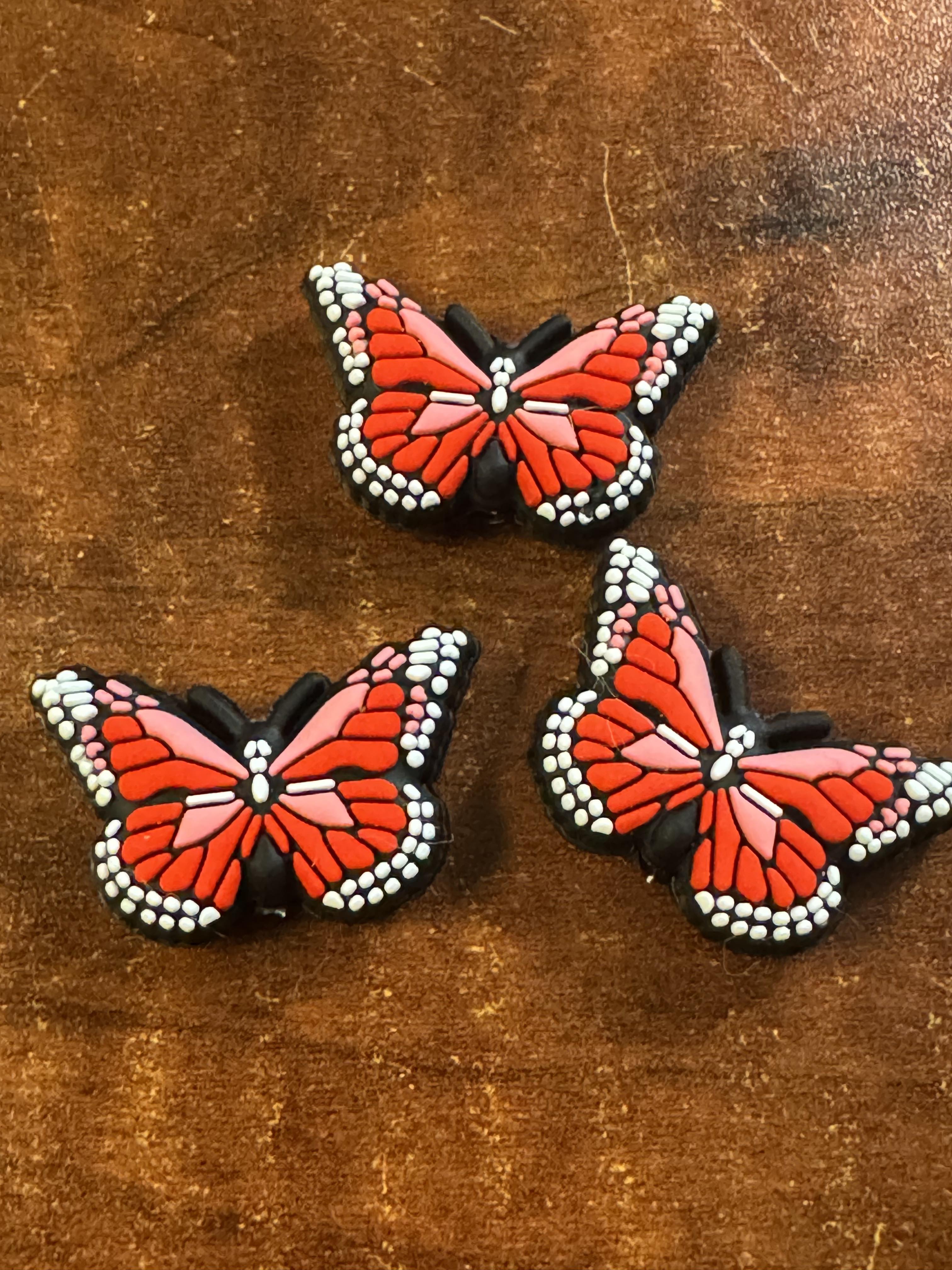 Butterfly silicone focal, for beadable items like pens