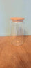 Clear glass with plastic colored lid and straw, 16 oz