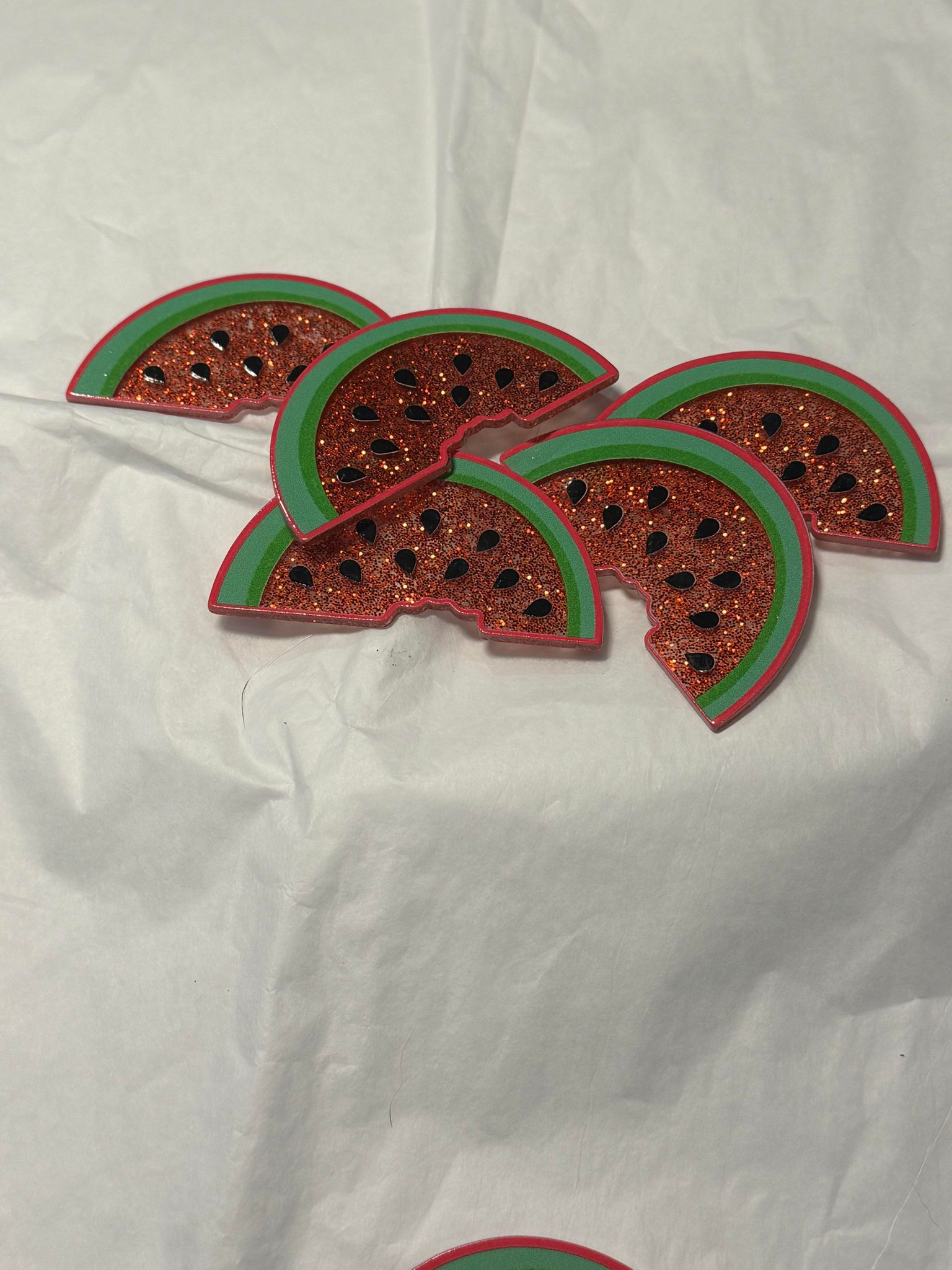 Watermelon, acrylic piece, for badges, pens, earrings etc