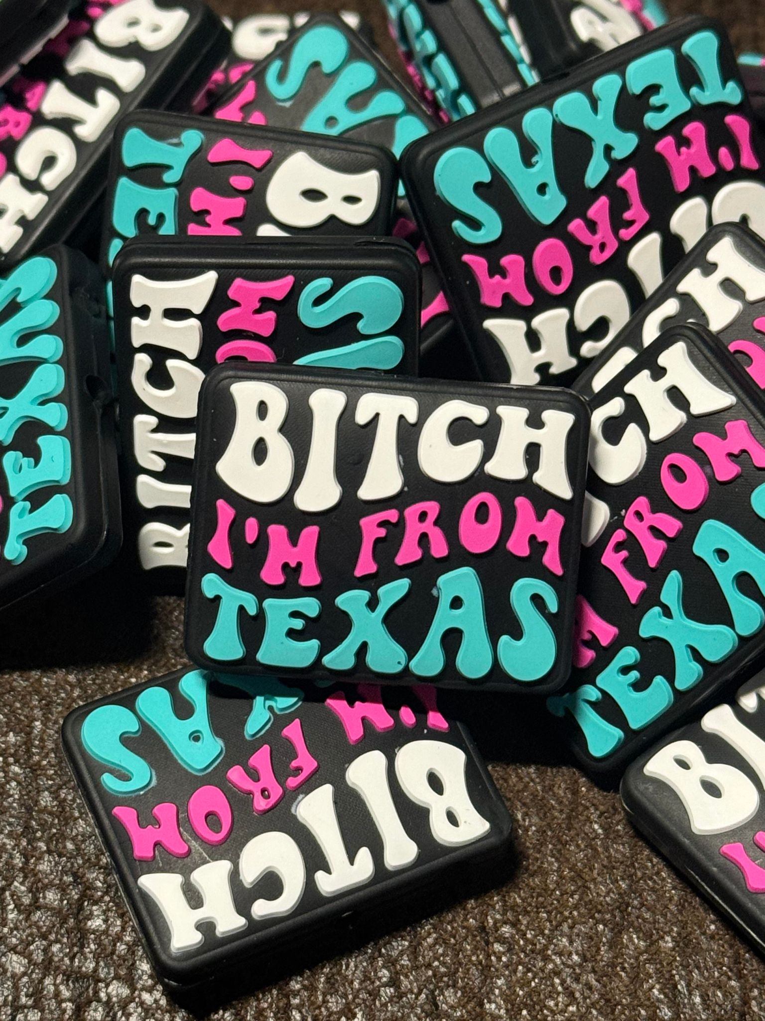 B I'm from Texas silicone focal for beadable items