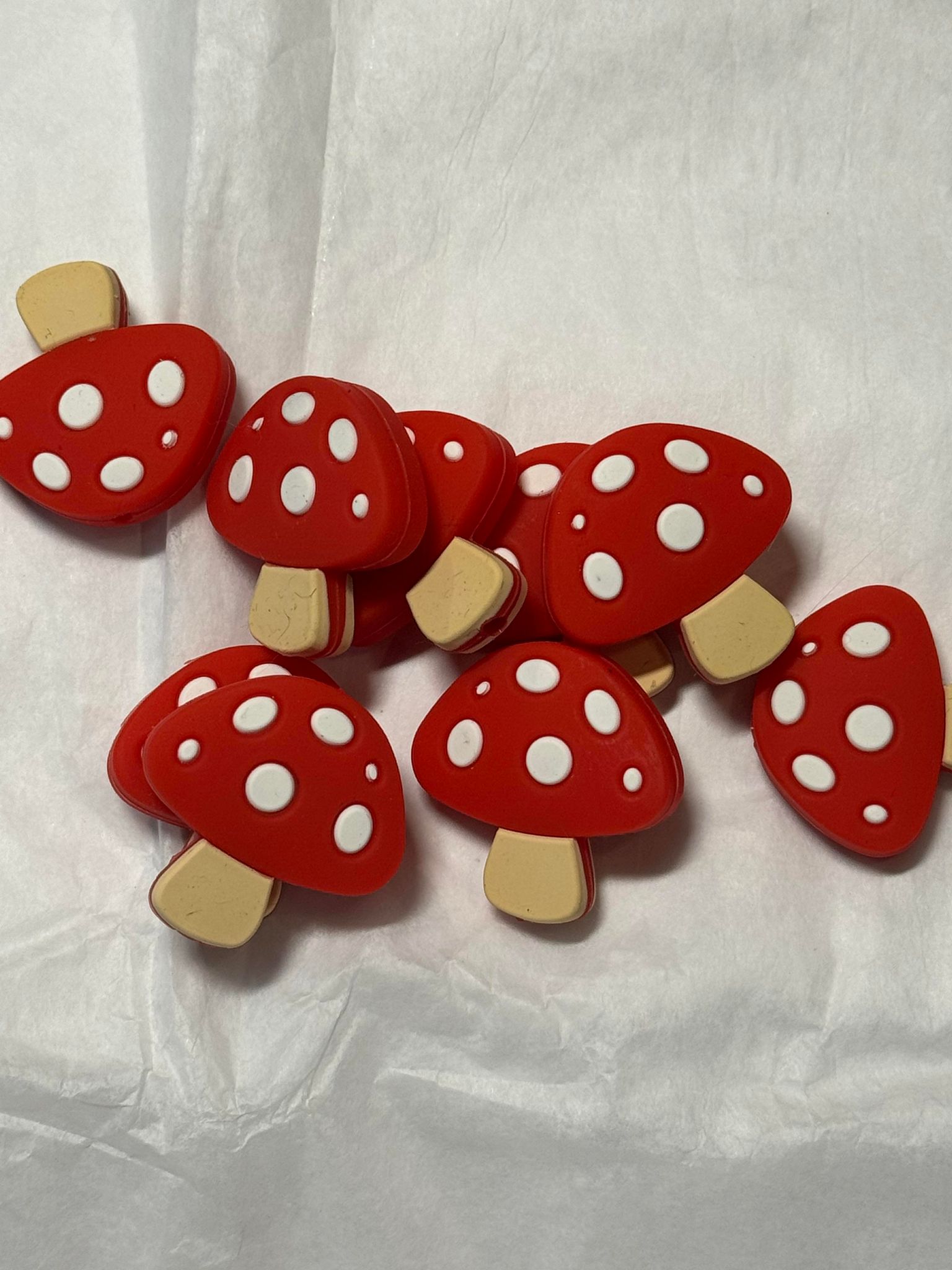 Mushroom silicone focal for beadable items