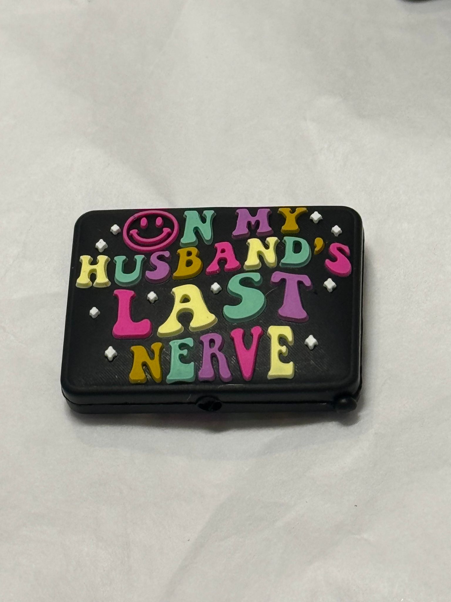 On my husbands last nerve silicone focal for beadable items