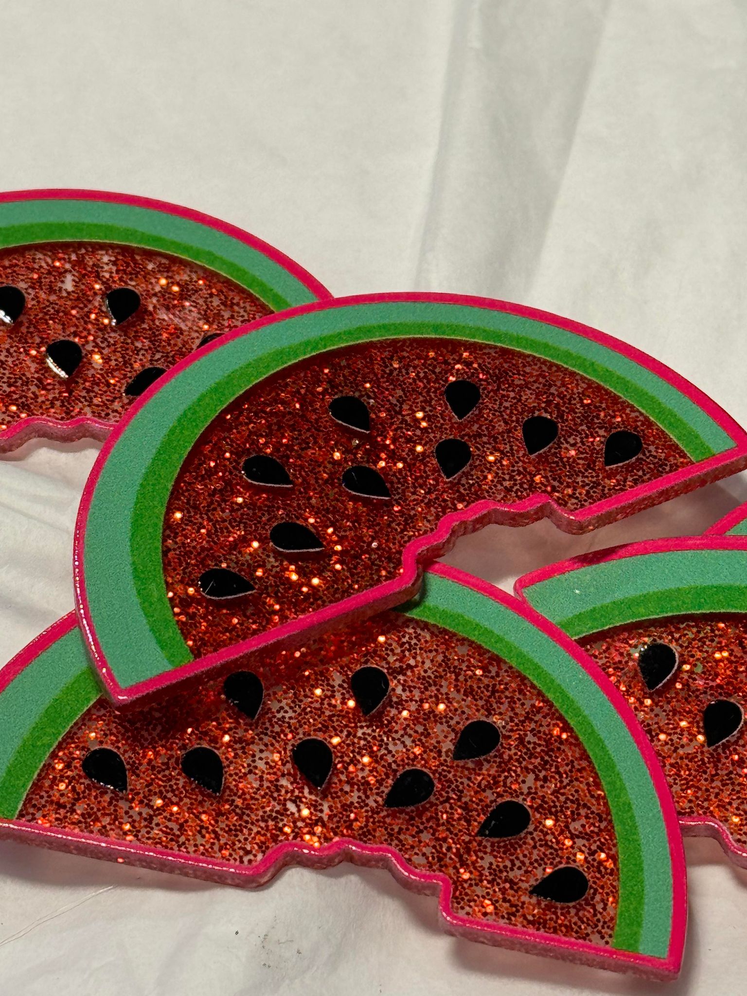 Watermelon, acrylic piece, for badges, pens, earrings etc