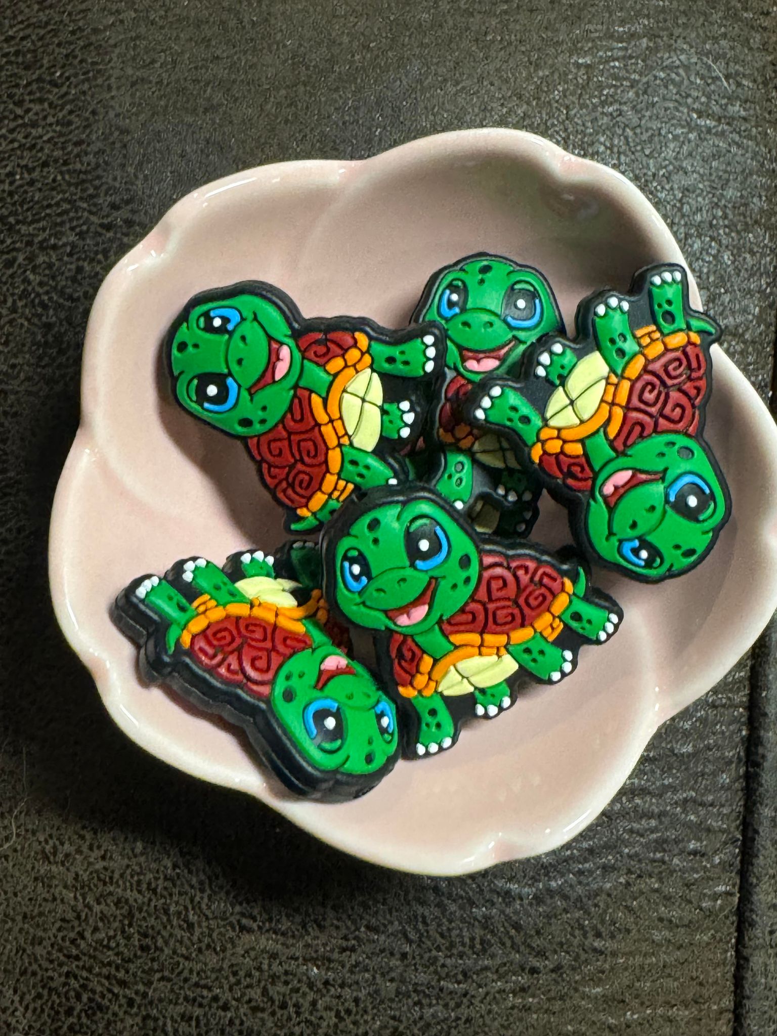 Turtle silicone focal, for beadable items like pens