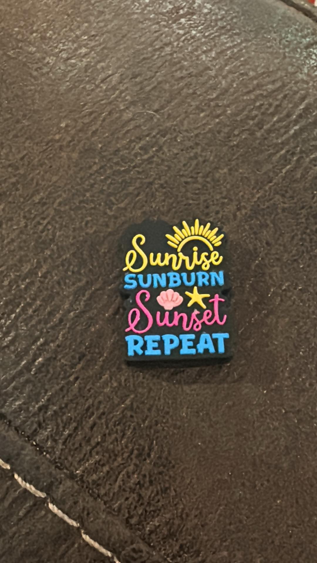 Sunrise sunset silicone focal for beadable items