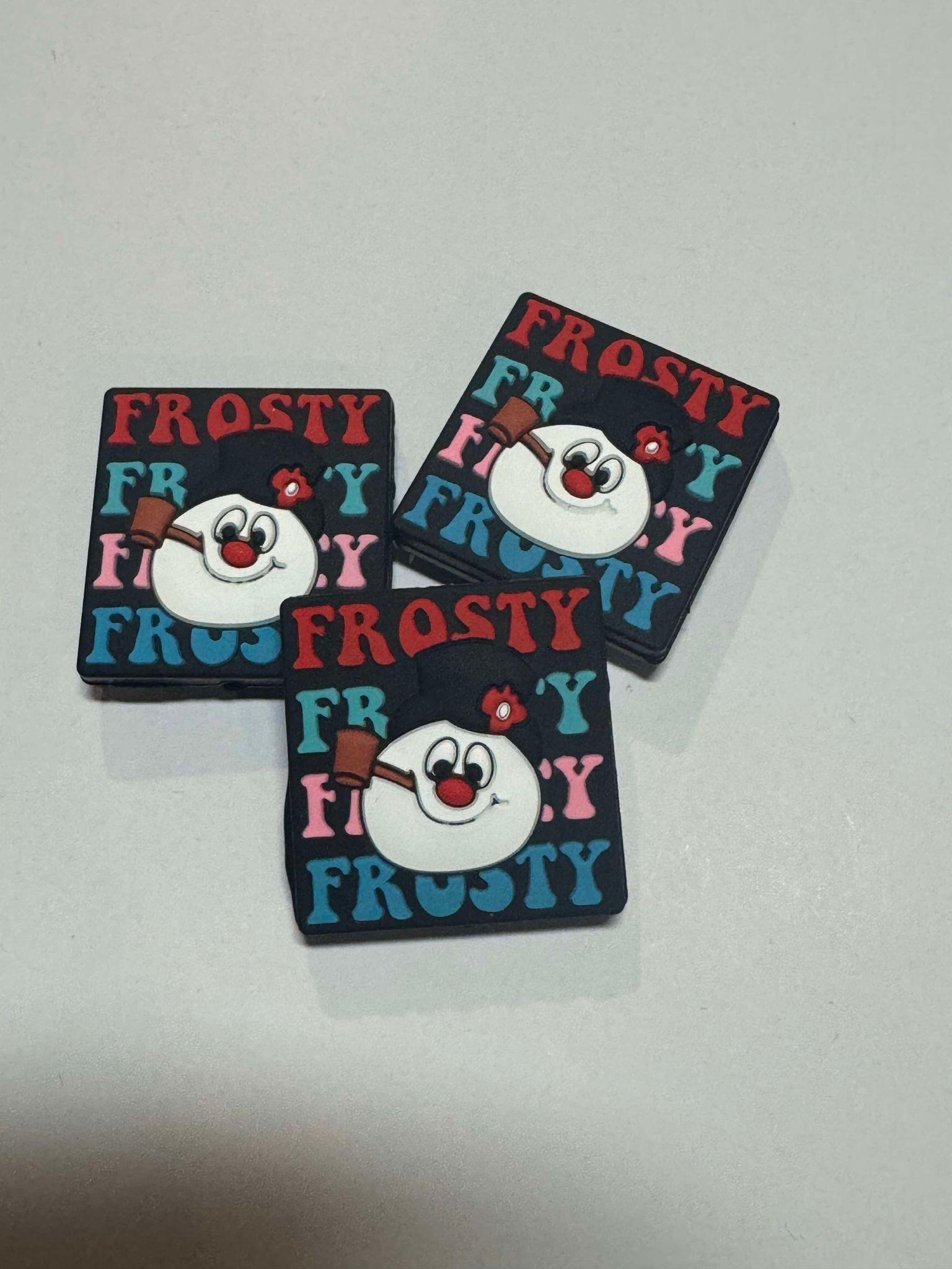 Frosty silicone focal, for beadable items like pens
