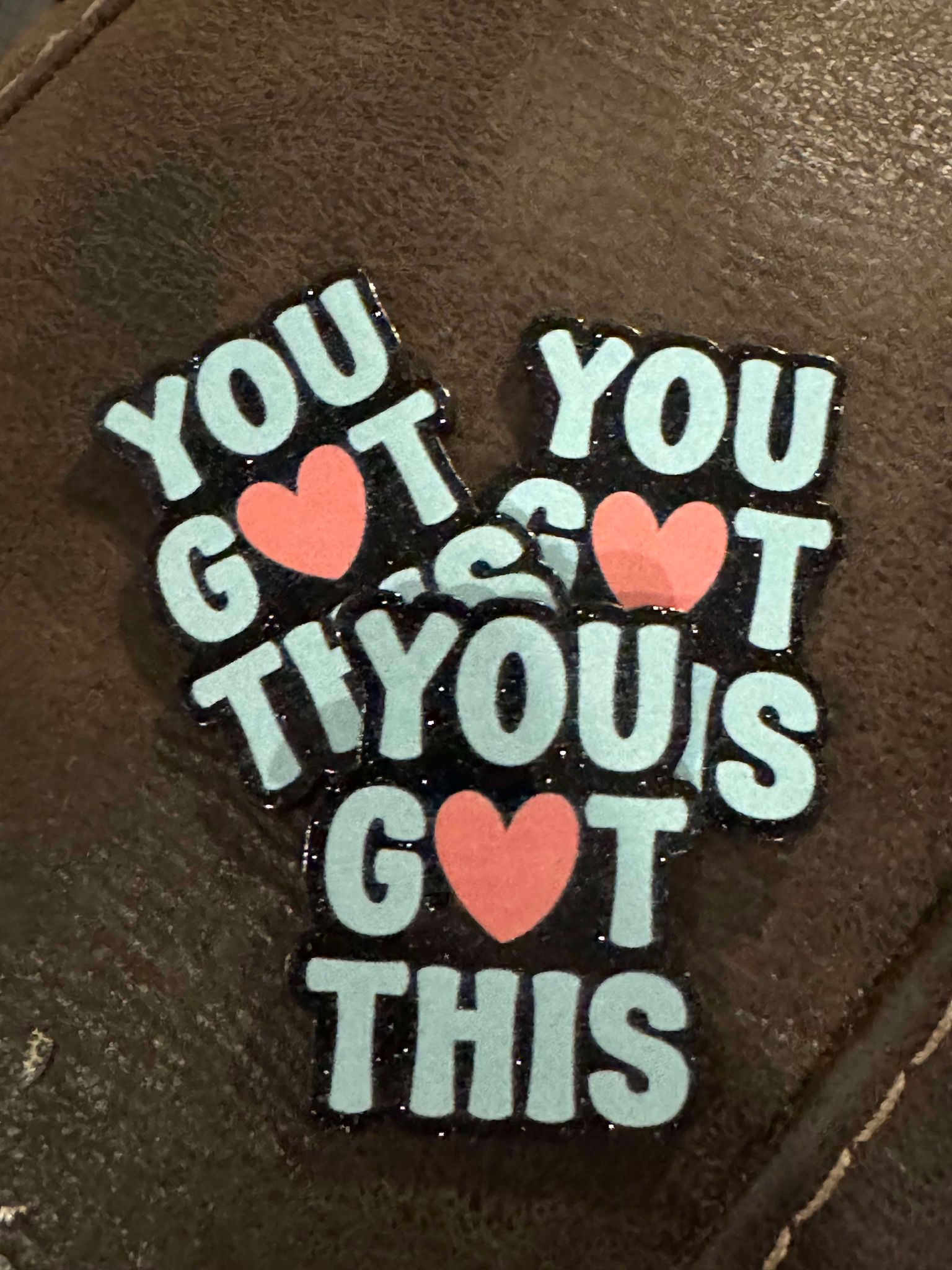 You got this, acrylic piece, for badges, pens, earrings etc