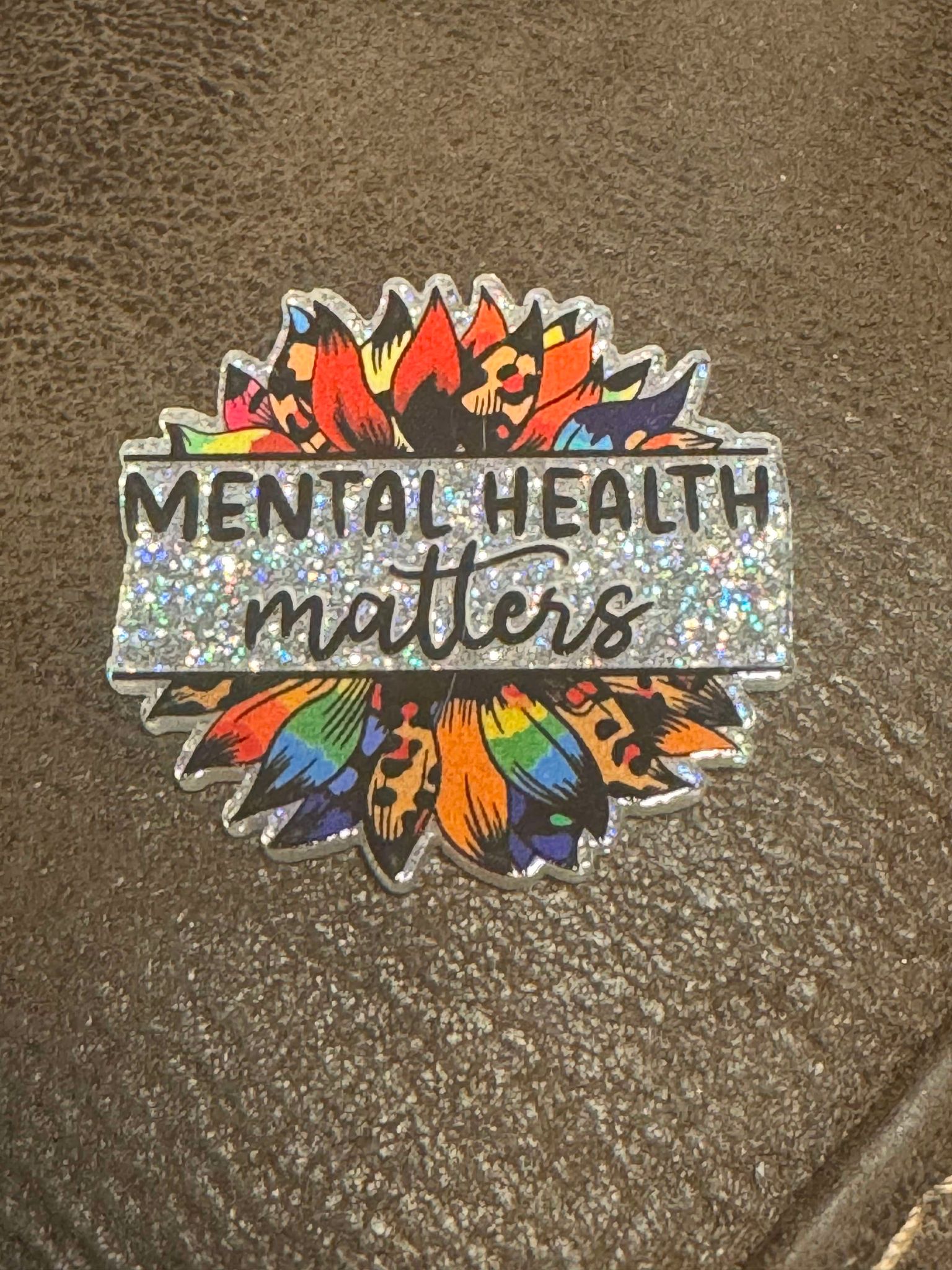 Mental health matters, acrylic piece, for badges, pens, earrings etc