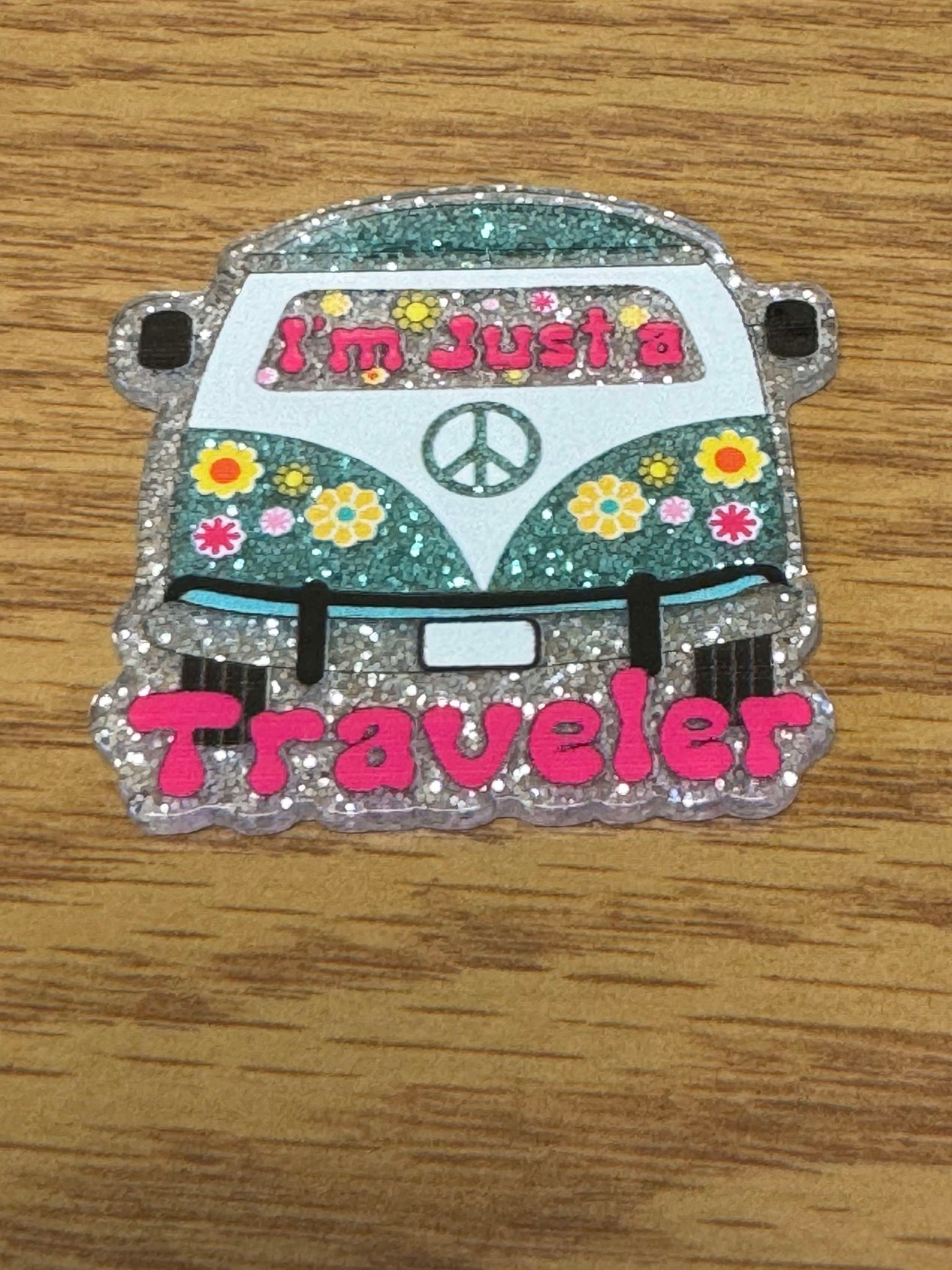 Traveler van, acrylic piece, for badges, pens, earrings etc