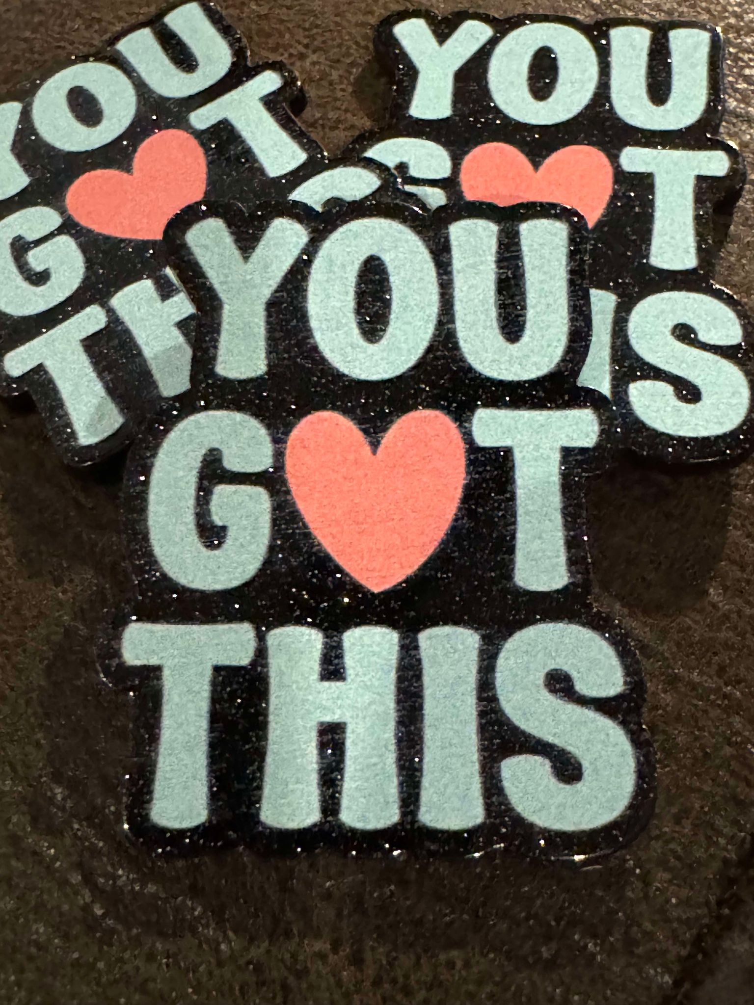 You got this, acrylic piece, for badges, pens, earrings etc