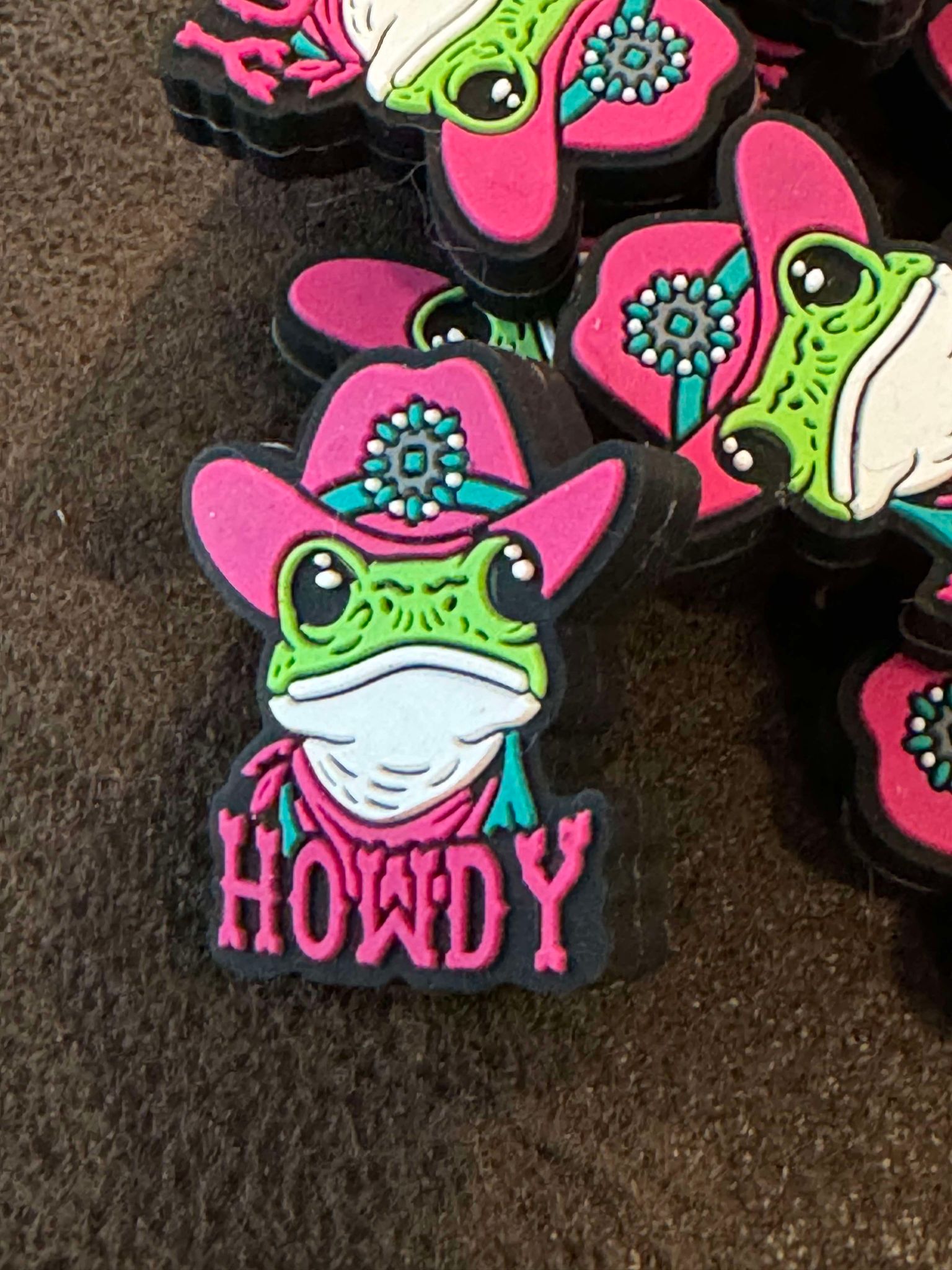 Howdy frog silicone focal for beadable items