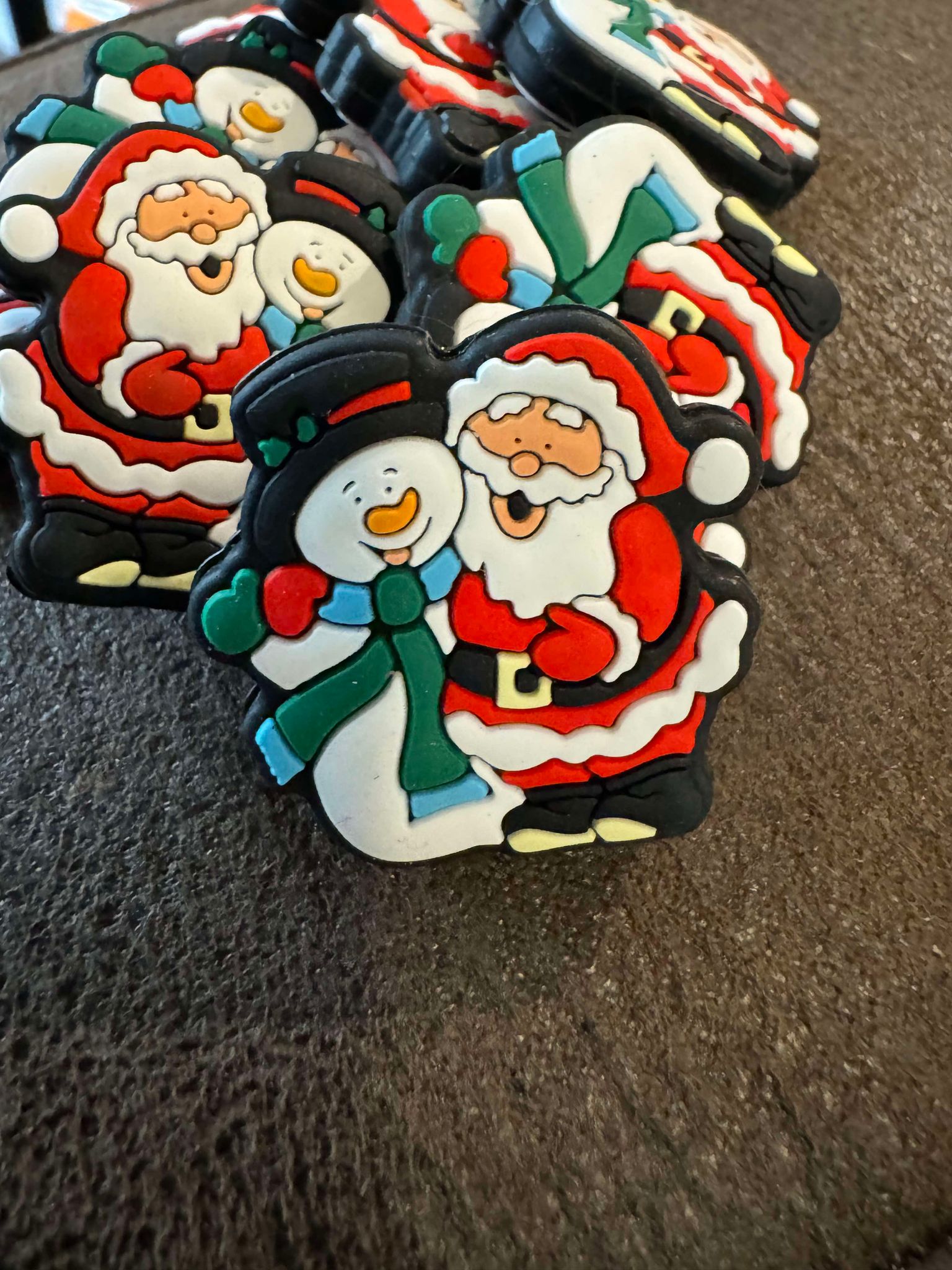 Santa and snowman silicone focal for beadable items