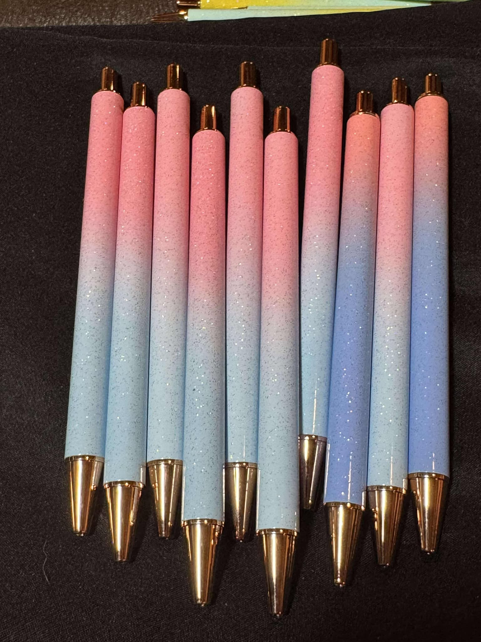 Glitter pen, refillable, multiple colors