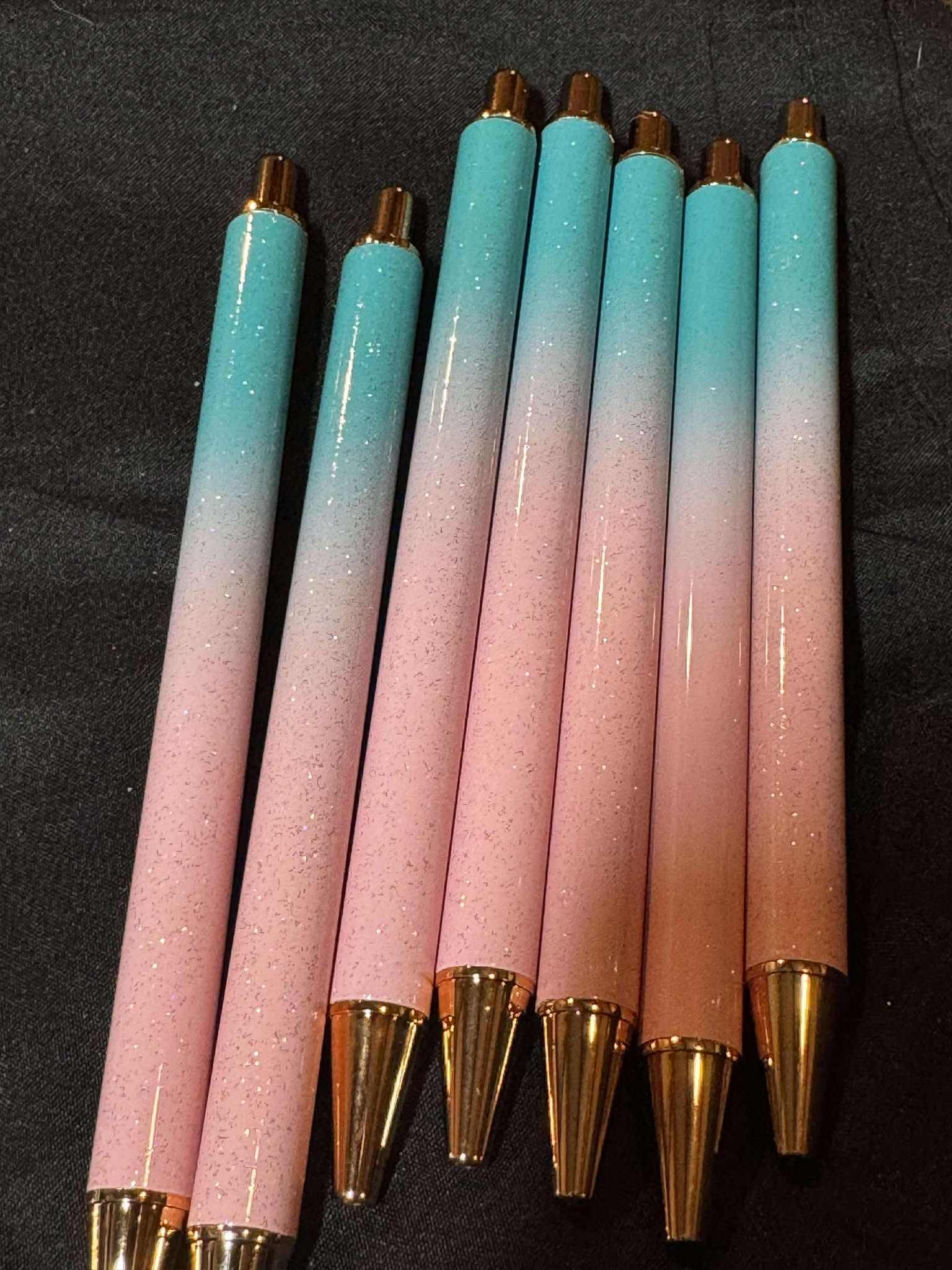 Glitter pen, refillable, multiple colors