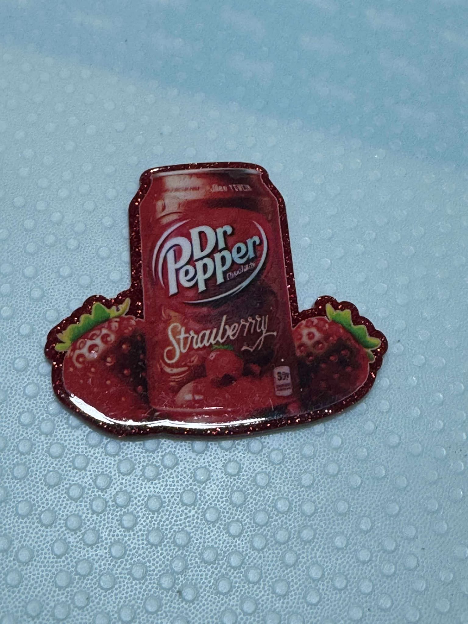 Strawberry DP acrylic piece, for badges, pens, earrings etc