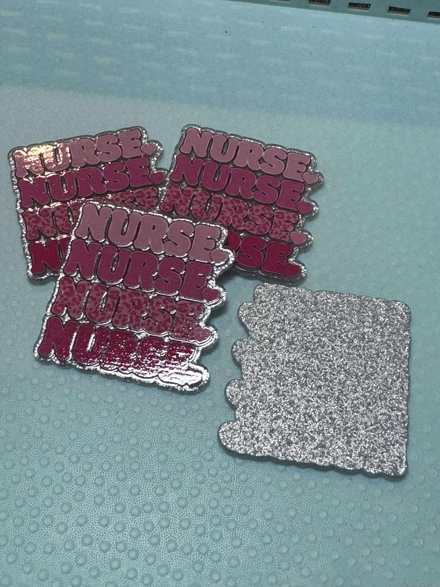 nurse, nurse, nurse acrylic piece, for badges, pens, earrings etc