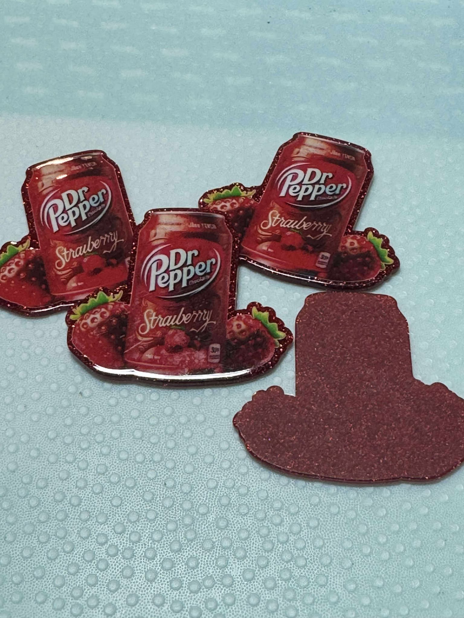 Strawberry DP acrylic piece, for badges, pens, earrings etc
