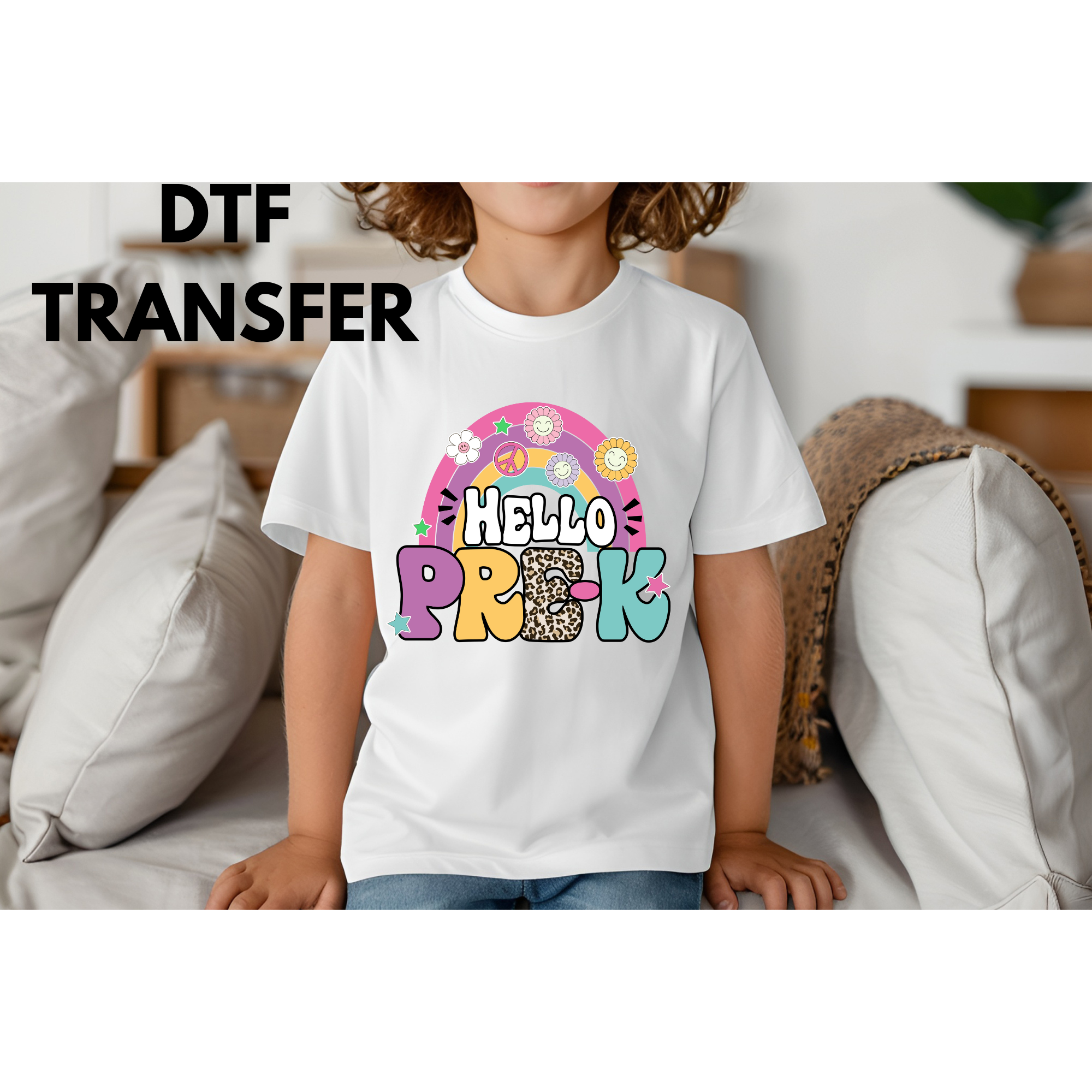 Rainbow back to school, varied grades, DTF for shirts, clothing etc