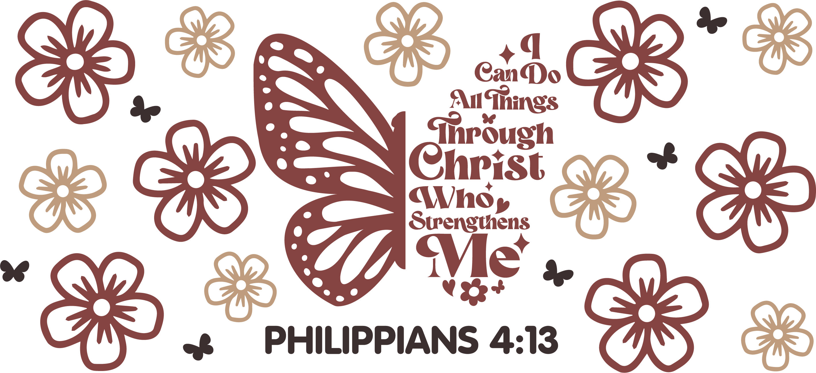 Philippians 4:13 UV transfer, 16 oz libbey size